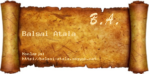 Balsai Atala névjegykártya